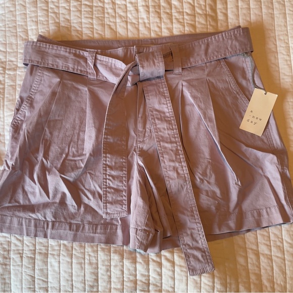 NWT Women's High-Rise Pleat Front Shorts - A New Day™ - Picture 3 of 5